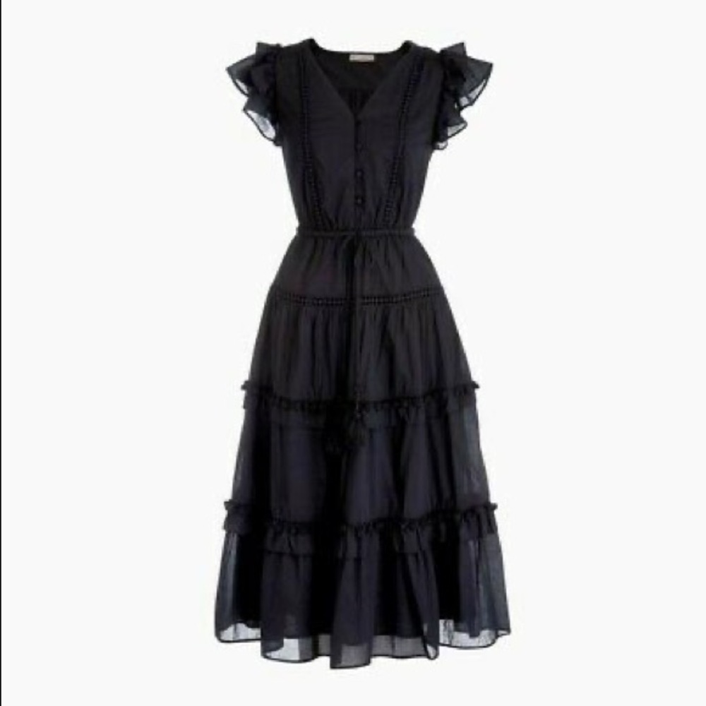 Jcrew cotton voile midi dress